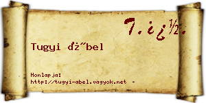 Tugyi Ábel névjegykártya