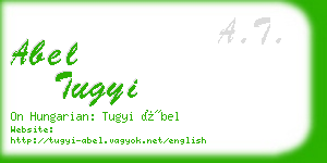 abel tugyi business card